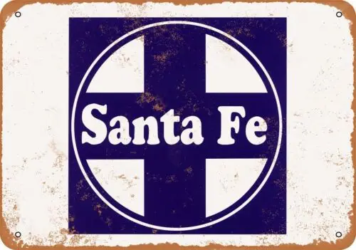 

Metal Sign - Santa Fe Railroad -- Vintage Look