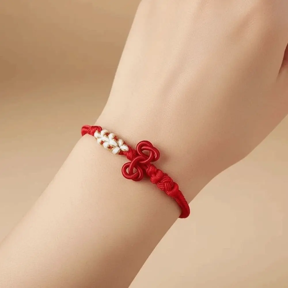 Adjustable Exam Success Woven Bracelet Fortunate Ornaments Exquisite Wenchang Knot Wrist Rope Zodiac Year Blessing Red