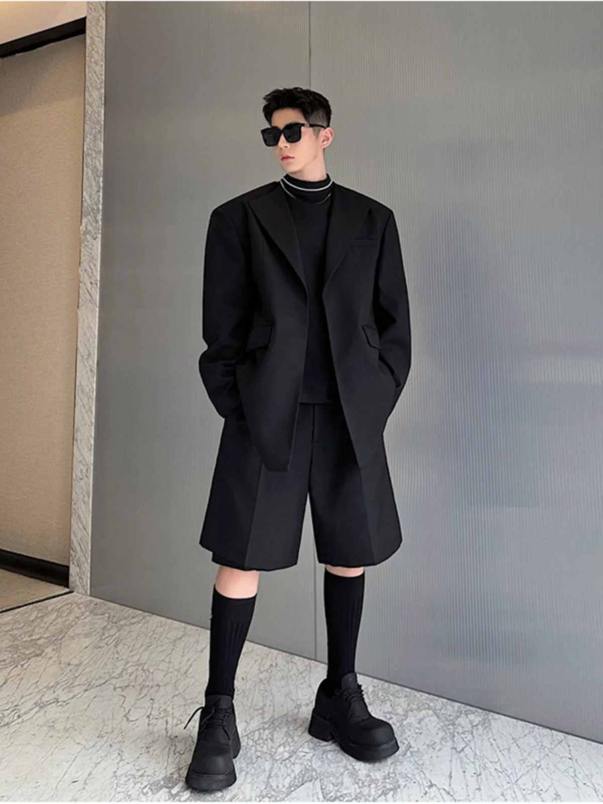 

Мужской комплект: брюки и пиджак с матовым воротником, дизайнерский крой, высококачественный модный костюм в западном стиле