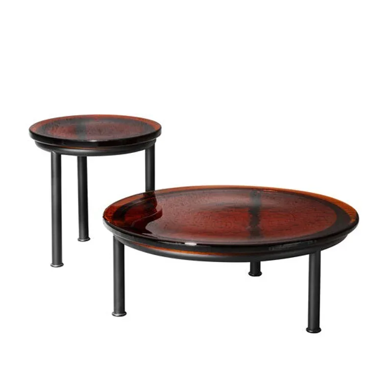 

G Designer model room size set crystal cast glass, creative transparent suspended coffee table customization