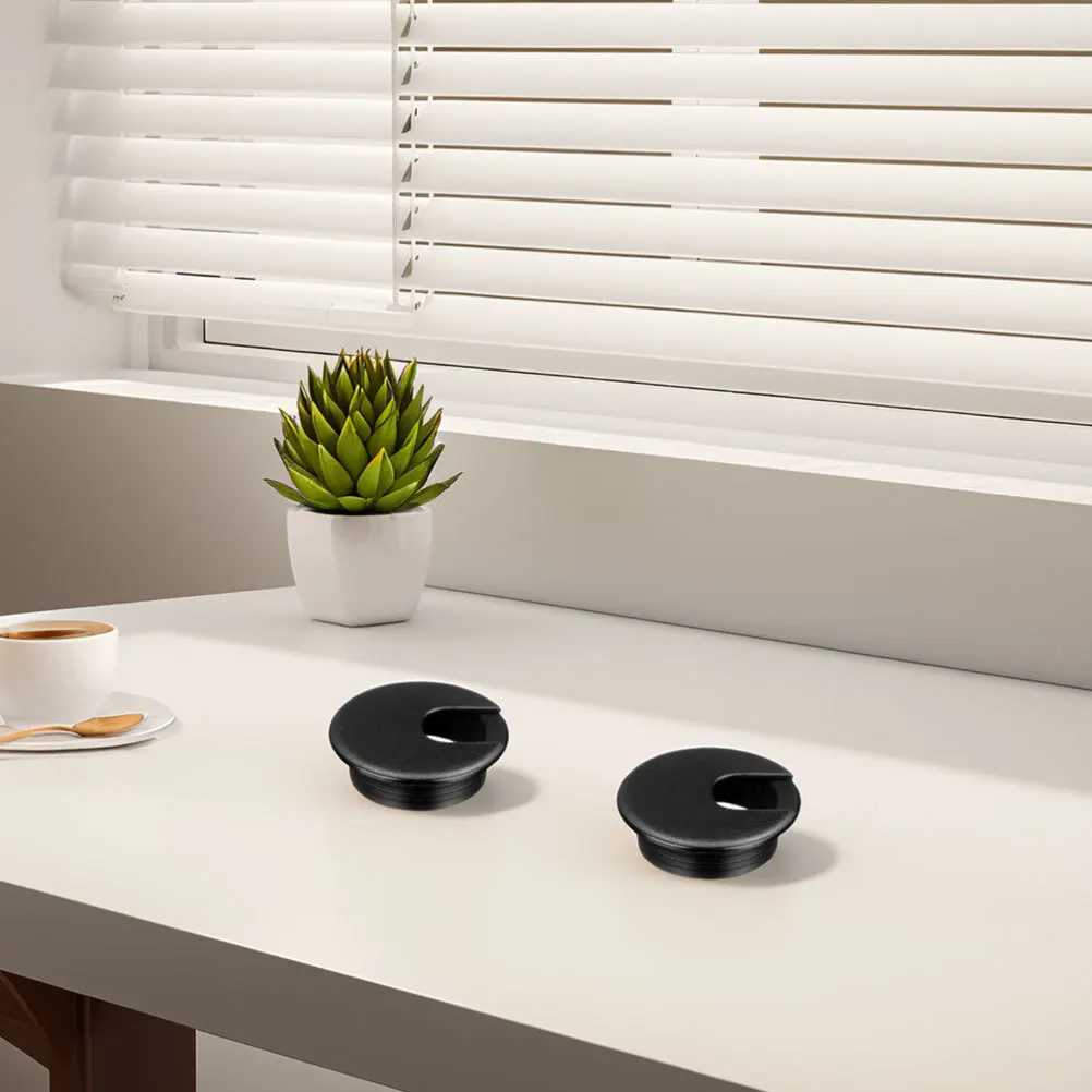 

10Pcs Round Cable Grommet Plastic Desk Cord Hole Cover Office Home Wire Organizer Desktop Cable Plug Grommet Cover