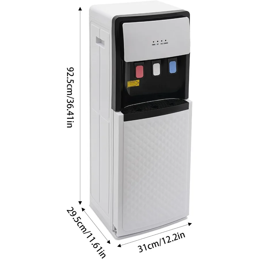 Dispensador de agua de carga inferior con 3 configuraciones de temperatura para botellas de 5 galones Ideal para uso en el hogar, la oficina y la sala de estar Provi