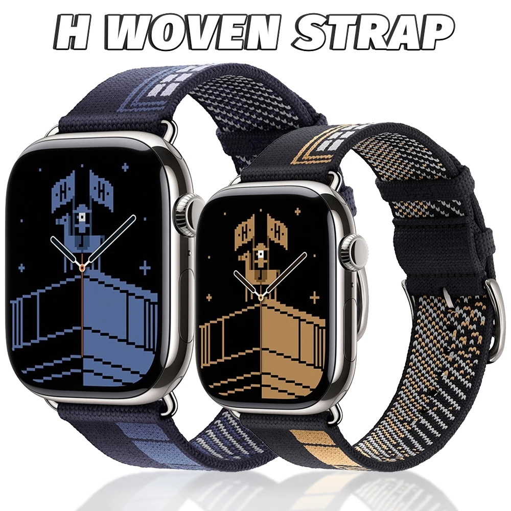 

Nylon Woven Strap For Apple Watch Ultra 3 Band 49mm 46mm 45mm 44mm 38mm 40mm 41mm Bracelet For iWatch Series11 10 9 8 7 6 5 SE3