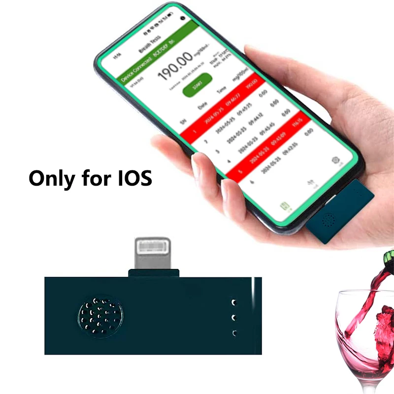 GREENWON для телефона iOS BT и приложение беспроводной тестер алкоголя алкотестер анализатор дыхания детектор