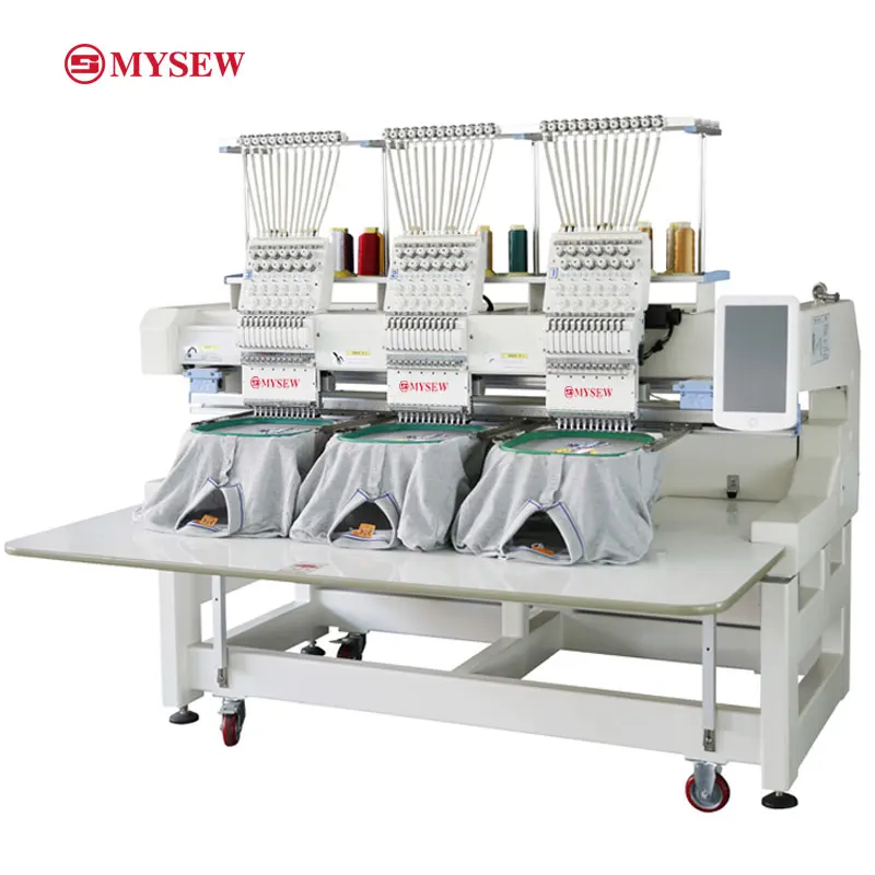 MYSEW Long Service Life MHS1203HC Automatic Multi   Hat 3D 3 Head Embroidery Machine