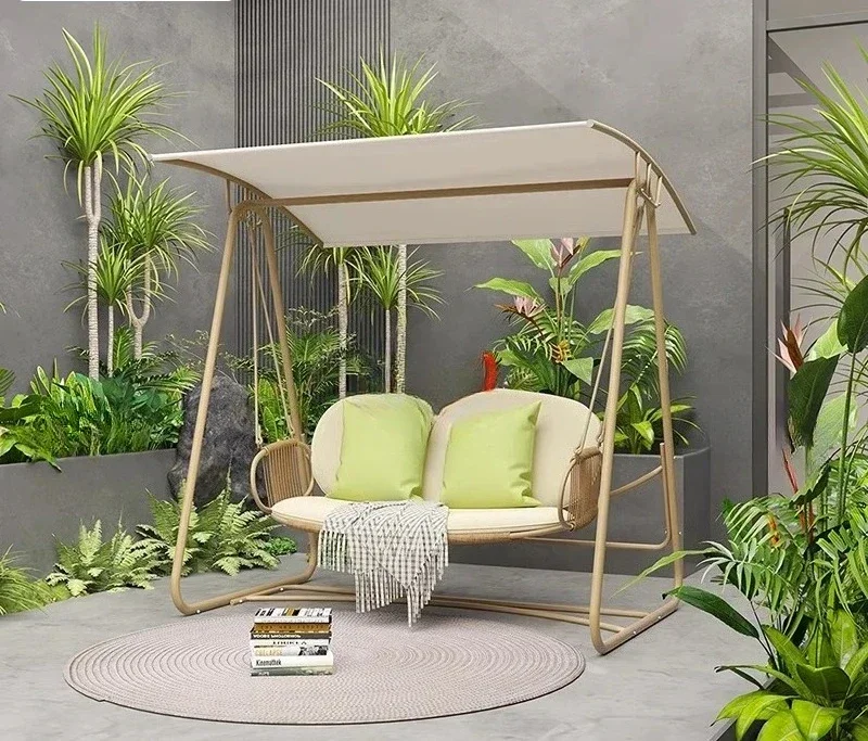 A  Outdoor swing yard outdoor hanging chair hanging basket courtyard villa swing chair