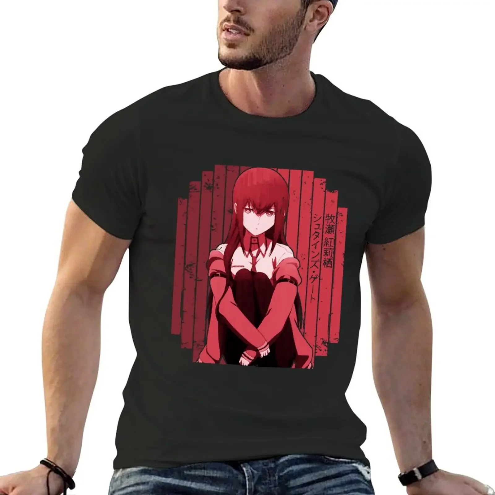 Makise Kurisu Red Steins Anime Gate Gift Fan T-Shirt cute clothes shirts graphic tees mens designer clothes