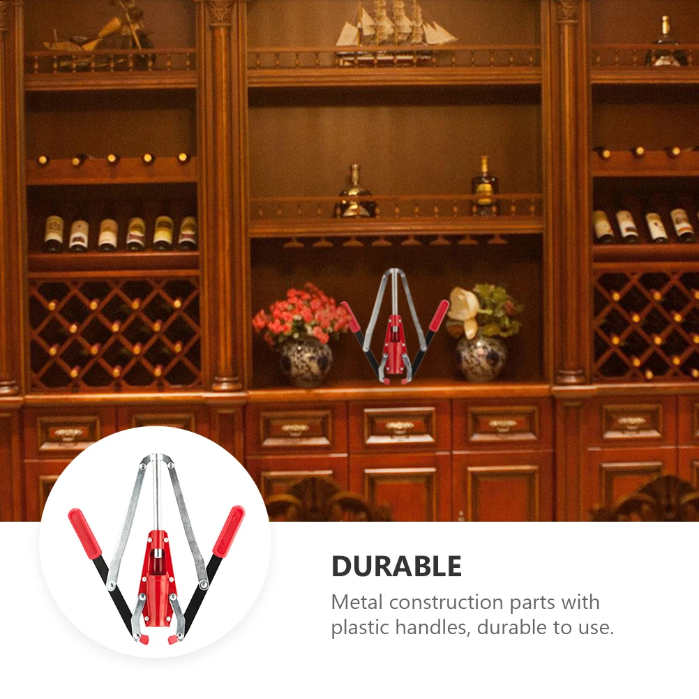 

Double Lever Corker Wine Bottle Corker Metal Construction Plastic Handle Homebrew Wine Making Tool Wide Grip