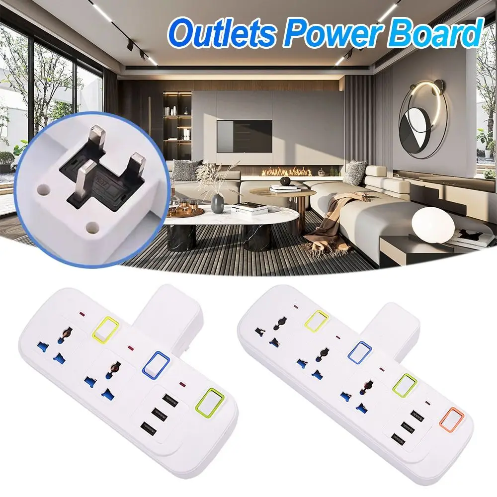 Power Strip Smart USB Socket Adapter Surge Protector 4 Way AC Universal Outlets Electrical Plug UK