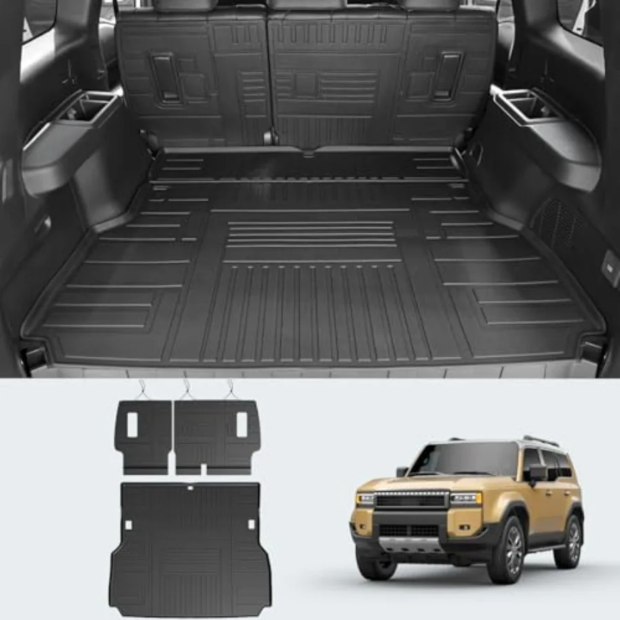 

Cargo Mat for 2026 2025 2024 Toyota Land Cruiser Trunk Mat with Backrest Mat All Weather Protection Cargo Liner Replacement for