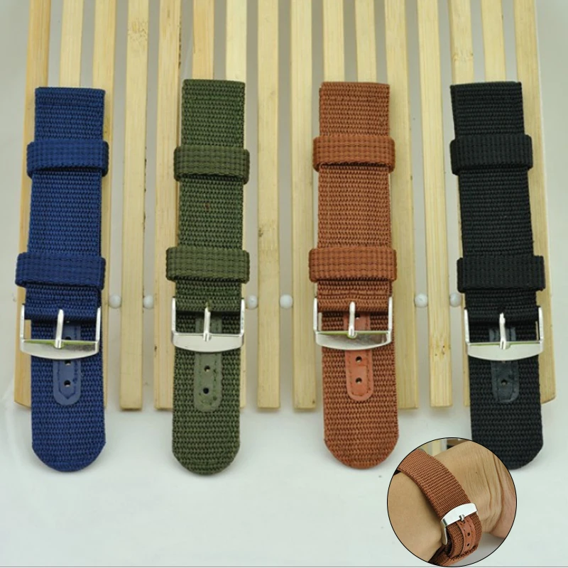 Nylon Watch Band 18mm 20mm 22mm 24mm Watch Strap Waterproof Casual Watchband Sport Writst Strap Replace Watch Accessories