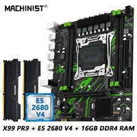 MACHINIST X99 PR9 Kit de placa base LGA 2011-3 Intel Xeon E5 2680 V4 CPU y DDR4 16GB(2*8G) RAM opcional combo usb3.0 NVME