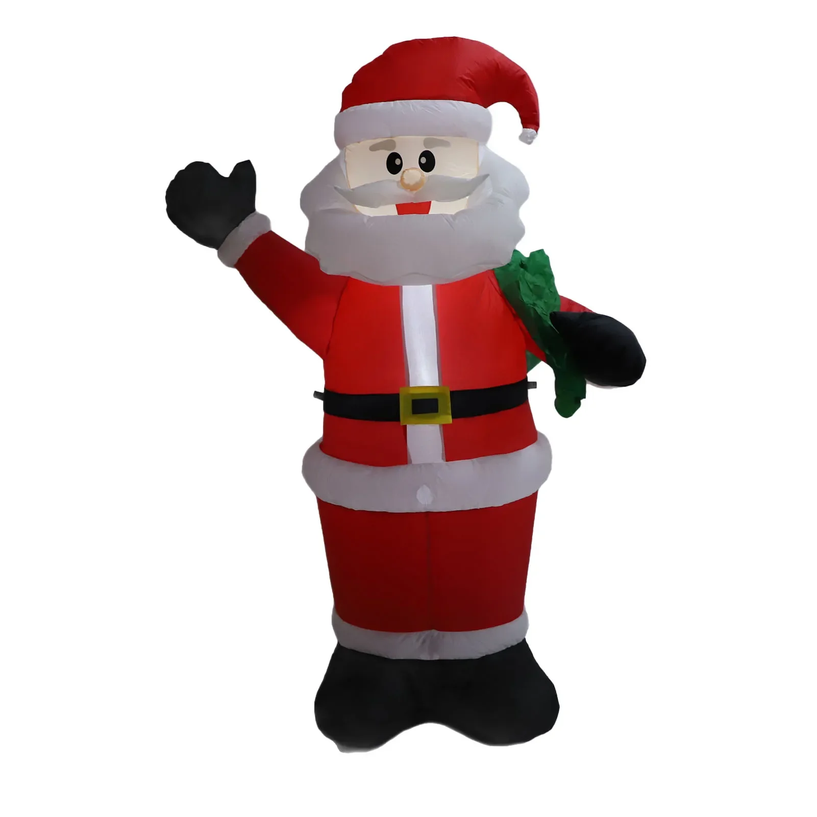 1.8m LED Glowing Blow Up Santa Claus Polyester Fiber Inflatable Model 2024 Christmas Decoration for Outdoor Garden Decor