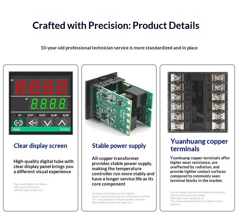 Kostenloser Versand CH102 intelligenter Temperaturregler CH 402 Million kann PID-Kurzgehäuse CH702 Temperaturregler CH902 eingeben – Detail 11