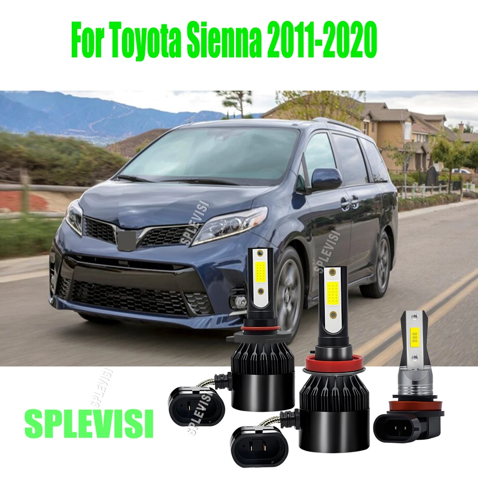 

LED Headlight High Low Fog 9005 H11 H11 - IP67 Waterproof, Shockproof For Toyota Sienna 2011-2014 2015 2016 2017 2018 2019 2020