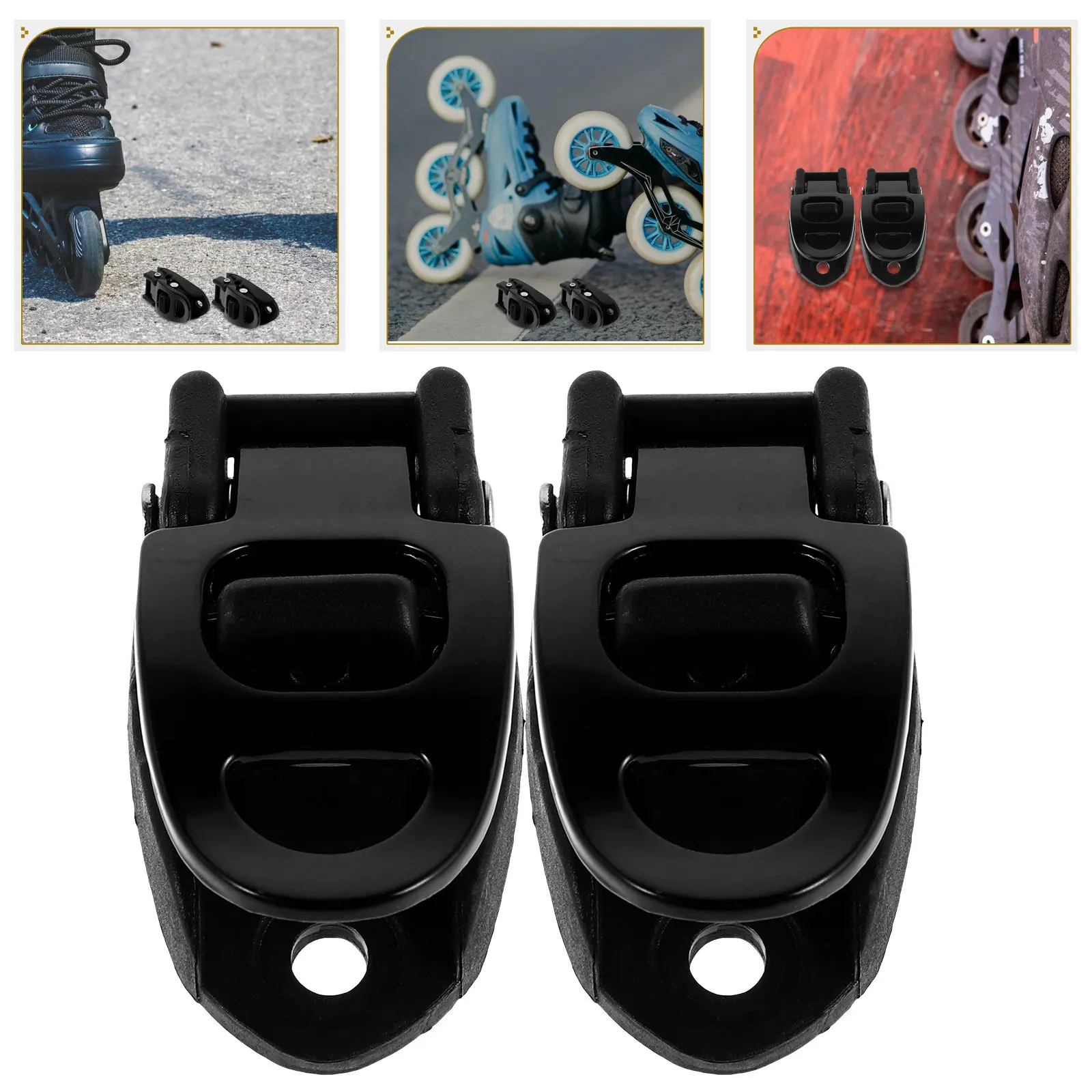 

2Pcs Universal Roller Skate Buckle Clasp for Inline Skates Strong Hold Adjustable Fit Comfortable Secure Protection Long Term