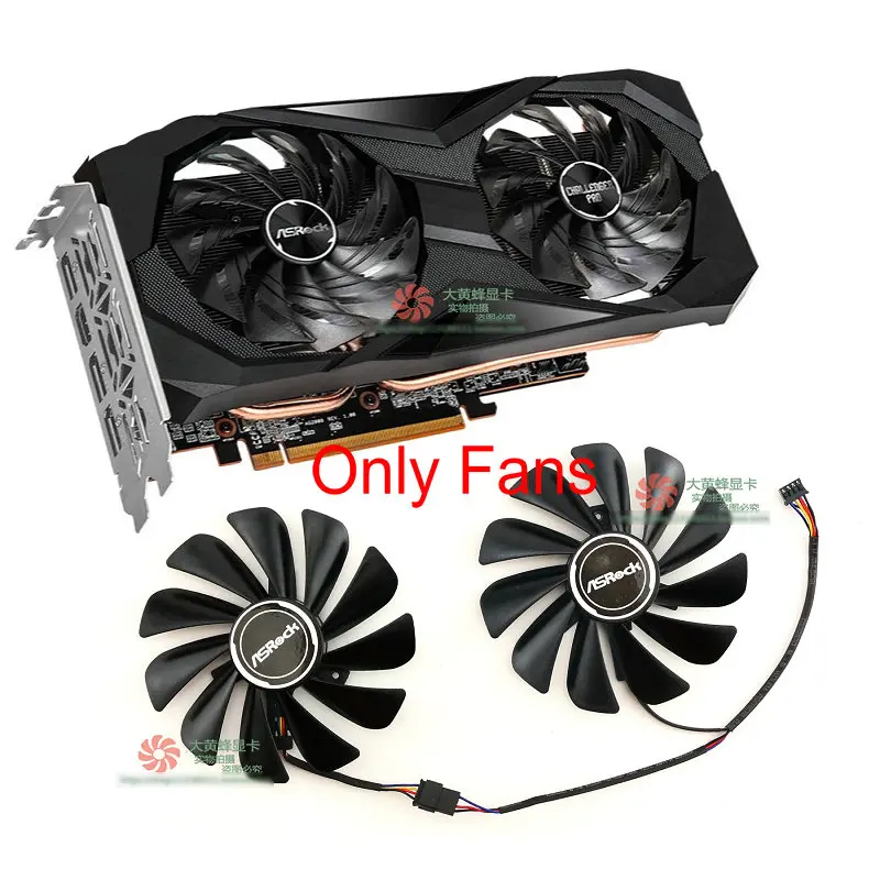 New for ASROCK RX6700XT 6600XT 6600 Challenger Video Gaphics Card Cooling Fan CF1010U12S