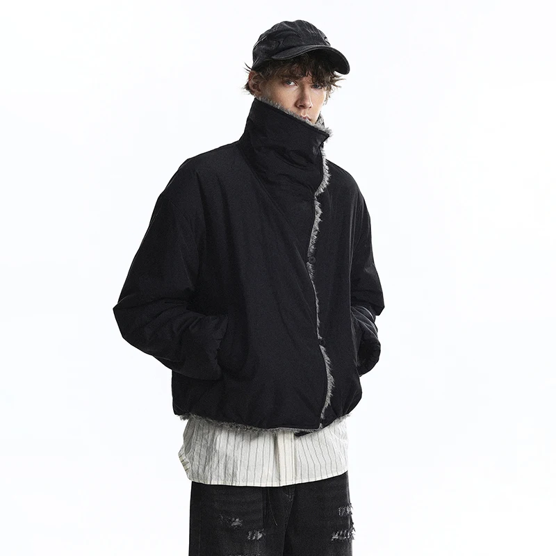 LUZHEN Liner 2026 Winter Original Double-sided Design Warm Fleece Parka Jacket Men's Fashion Handsome Casual Padded Coat JY9147