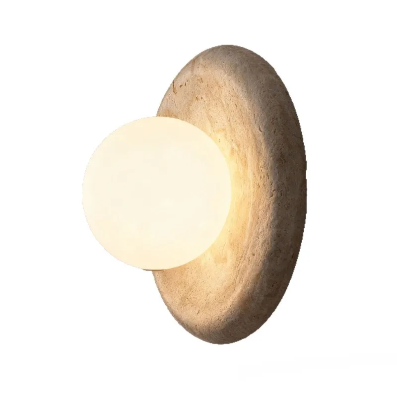 Wabi Sabi Estilo Natural Caverna Pedra Lâmpada de Parede LED Designer Francês Hotel Villa Corredor Fundo Parede Quarto Cabeceira Luz de Parede