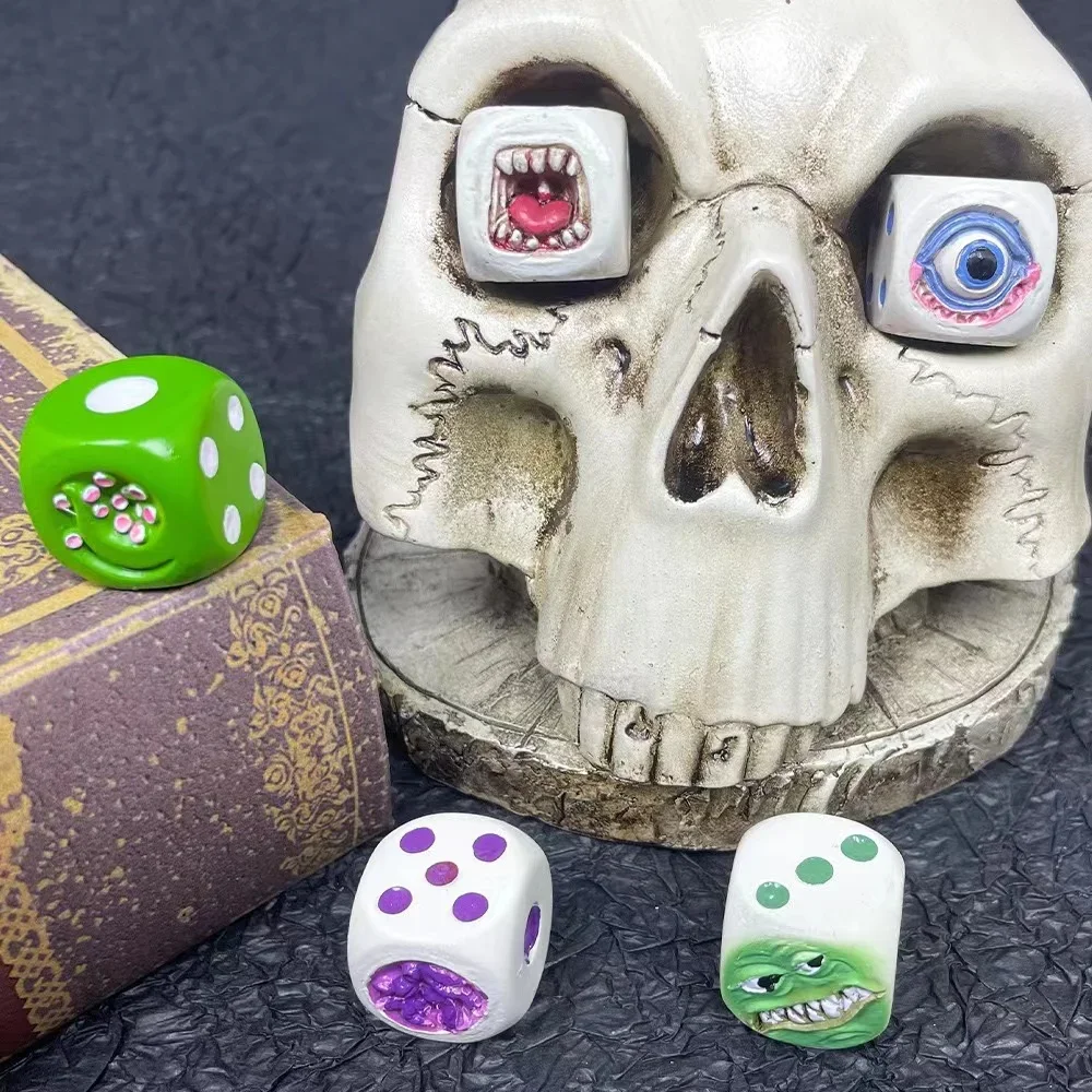 Creative RV Use Monster Dice RPG Resin  DND Dice set Role Playing Dice Halloween Xmas Children Kids Gifts Resin