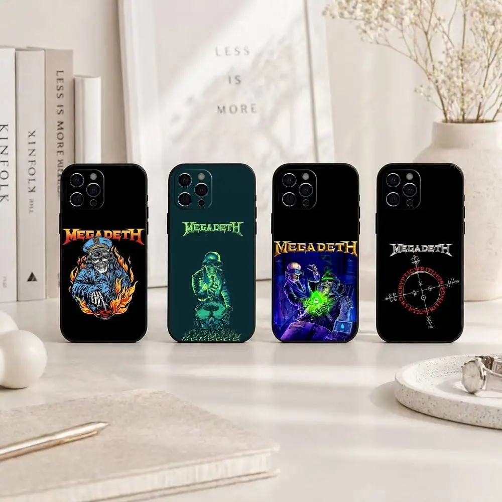 

Thrash Metal Megadeth Phone Case For iPhone 17,16,15,14,13,12,11 Plus,Pro Max,XS,Soft Silicone Black Cover
