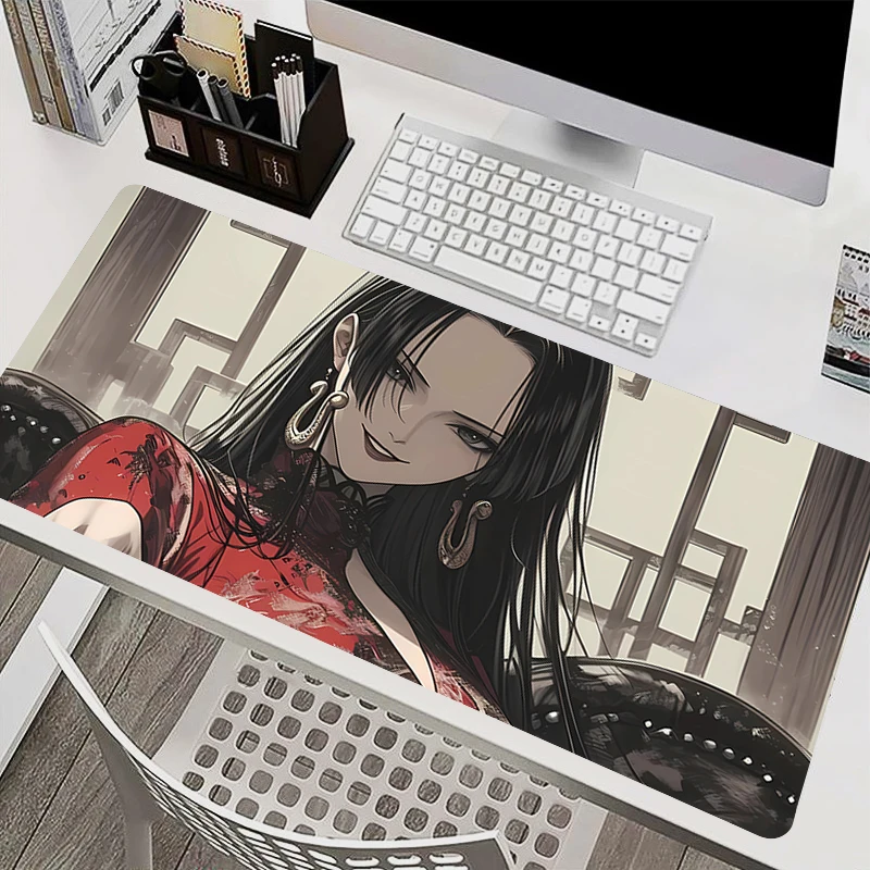 Mousepad Laptop Mouse Pad Office PC Accessories Keyboard Pad Rubber Cup Mat Soft One Piece Boa·Hancock Mouse Mat Large Desk Mat