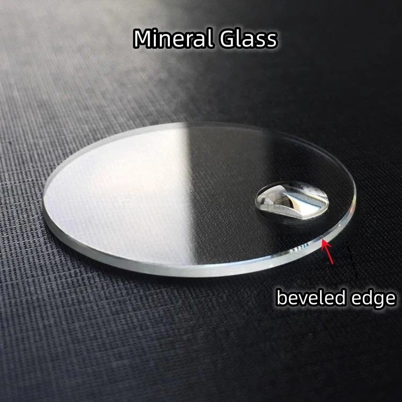 2.5mm Thick Date Window Flat Mineral Watch Glass Round Crystal 30mm-38mm Diameter for Watch Repair