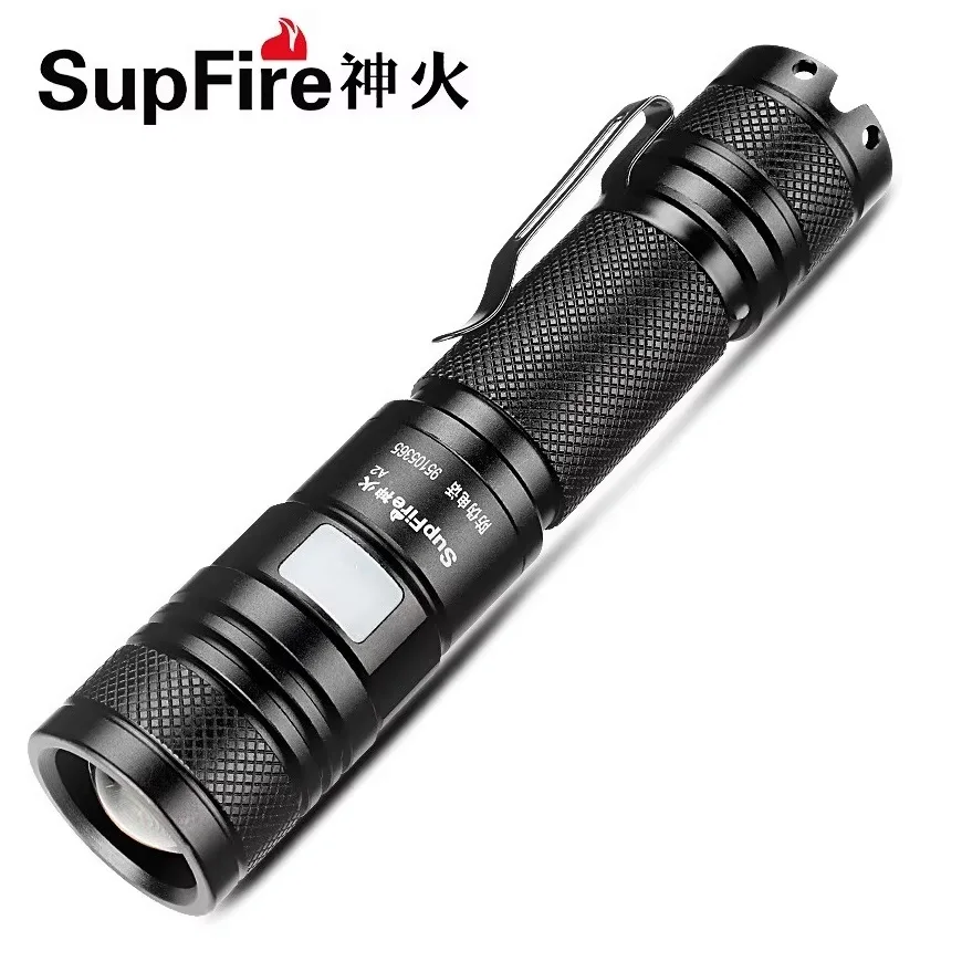Supfire A2 Zooming LED Flashlight 1200LM 5 Mode Rechargeable Troch Light by 18650 Battery for Camping, Hiking, Walking ,Cycling