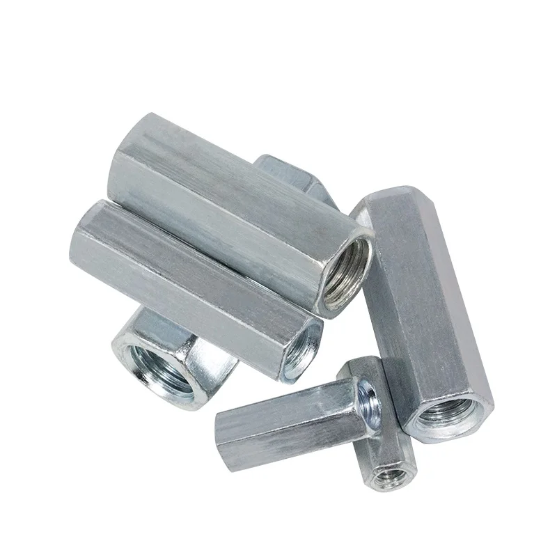 1~10pcs Hex Rod Coupling Nuts M5 M6 M8 M10 M12 M14 M16 M18 Threaded Rod Connectors zinc Coupler Joint Sleeve Extension Nuts