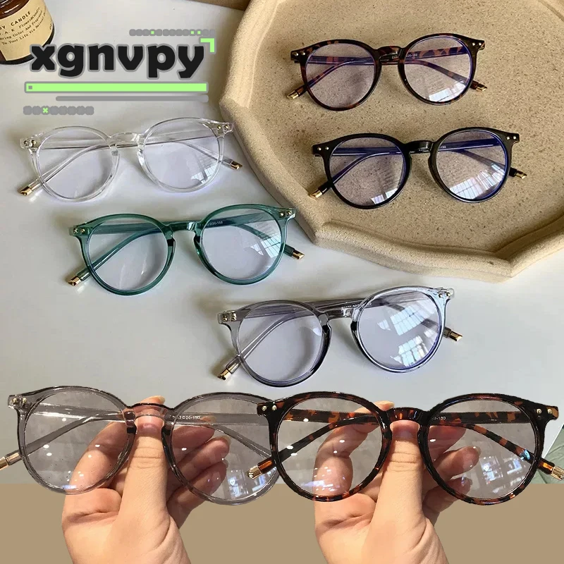 xgnvpy Anti Blue Light Blocking Glasses for Women Men Computer Gaming Eye Protection Flat Mirror Spectacles