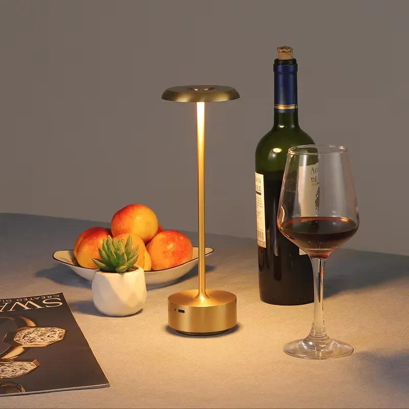 Modern Minimalist USB Rechargeable Desk Lamp All Copper Body Durable Table Light for Bedroom Study Romantic Night Reading
