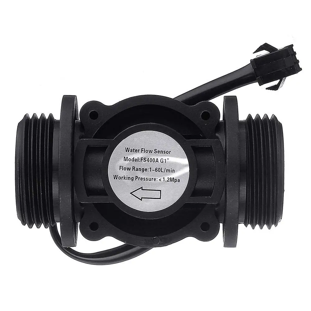 FS400A G1 DN25 1 Inch Water Flow Sensor Tube Pulse Flowmeter Pipeline Flow Detection Swimming Pool Water Flow Detector Sensor