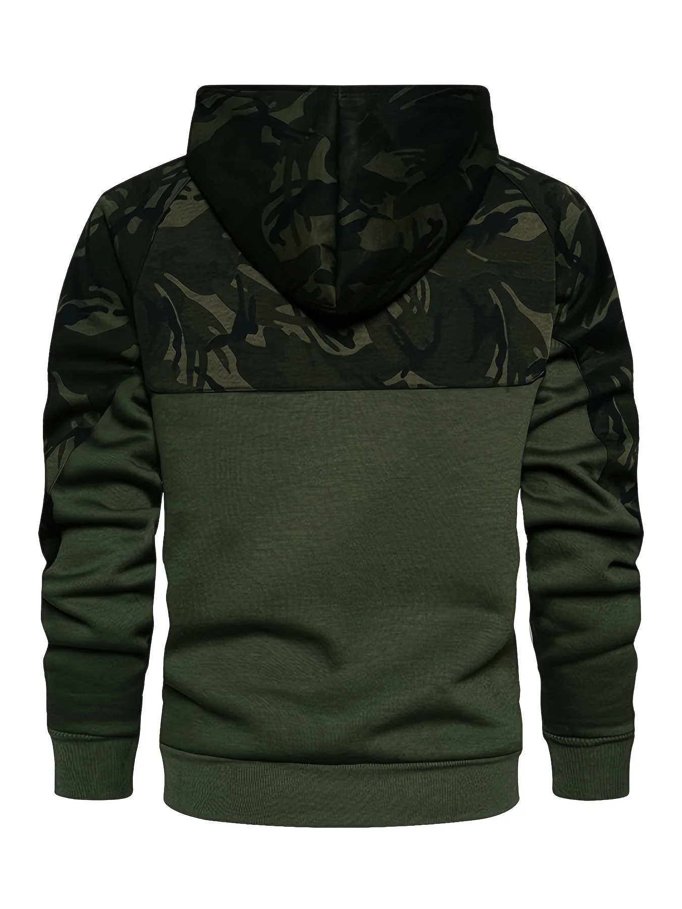 Camouflage Hoodie, Cool Hoodies For Men, Men's Casual Color Block Design Hooded Sweatshirt With Kangaroo Pocket Streetwear For W