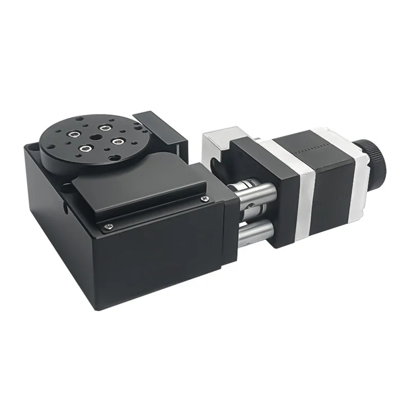R-axis rotating  slide table electric adjustment displacement platform fine-tuning small angle stepping electric workbench