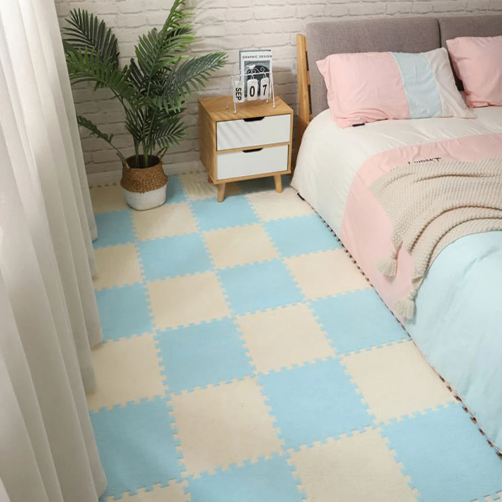 10x Multifunctional Interlocking Carpet Tiles For Easy Installation Comfortable And Skin-friendly