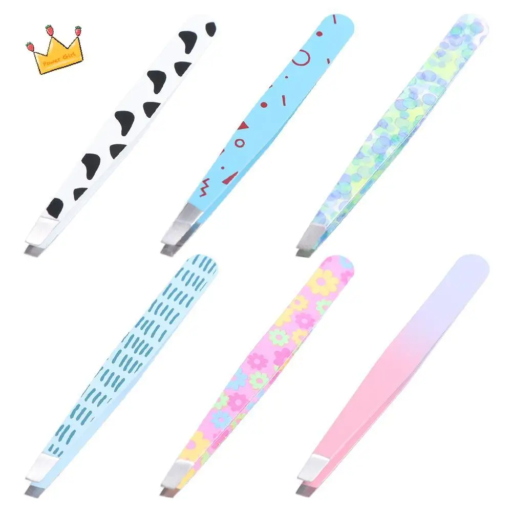 

Professional Cartoon Pattern Eyebrow Tweezers Removal Fine Hairs Brow Trimming Eyebrow Clip Waterproof Multifunction