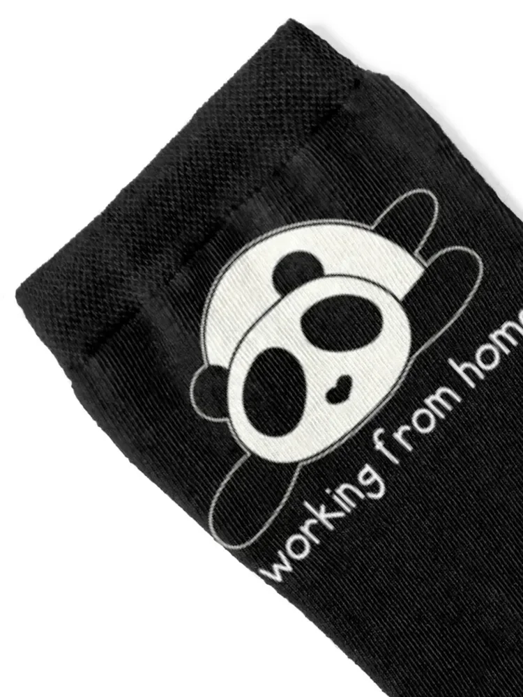 Working From Home Funny Panda Socks cartoon Crossfit Socks Male Women's