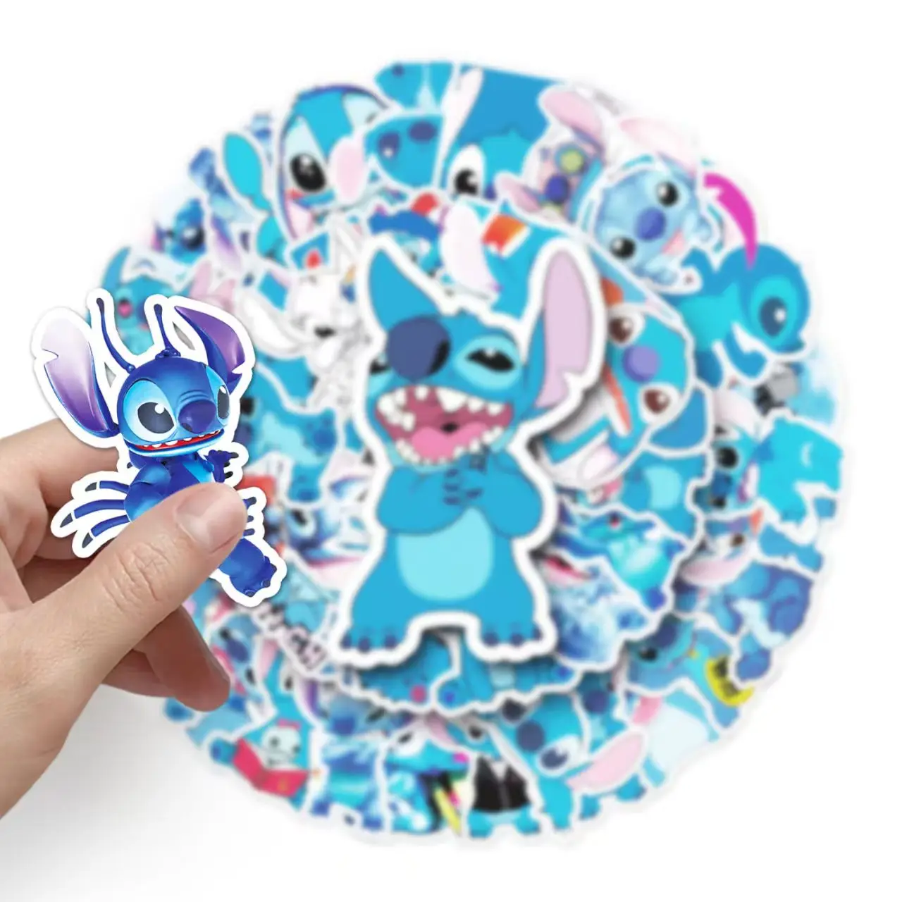 10/50pcs Disney Cute Cartoon Lilo & Stitch Stickers Decals Kid Toy DIY Laptop Suitcase Notebook Decoration Self-adhesive Sticker
