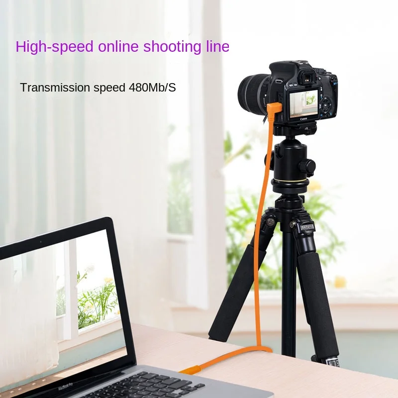 USB2.0 high-speed online shooting line Mini5PIN data cable For Canon 5D3/5D2/6D/6D2/80D/77D Nikon D610