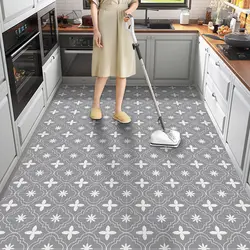 Modern Luxury Balcony Entry Carpet Kitchen Waterproof Oil-proof Non-slip Carpets Large Area Mat Simple Dirt Resistant PVC Rugs