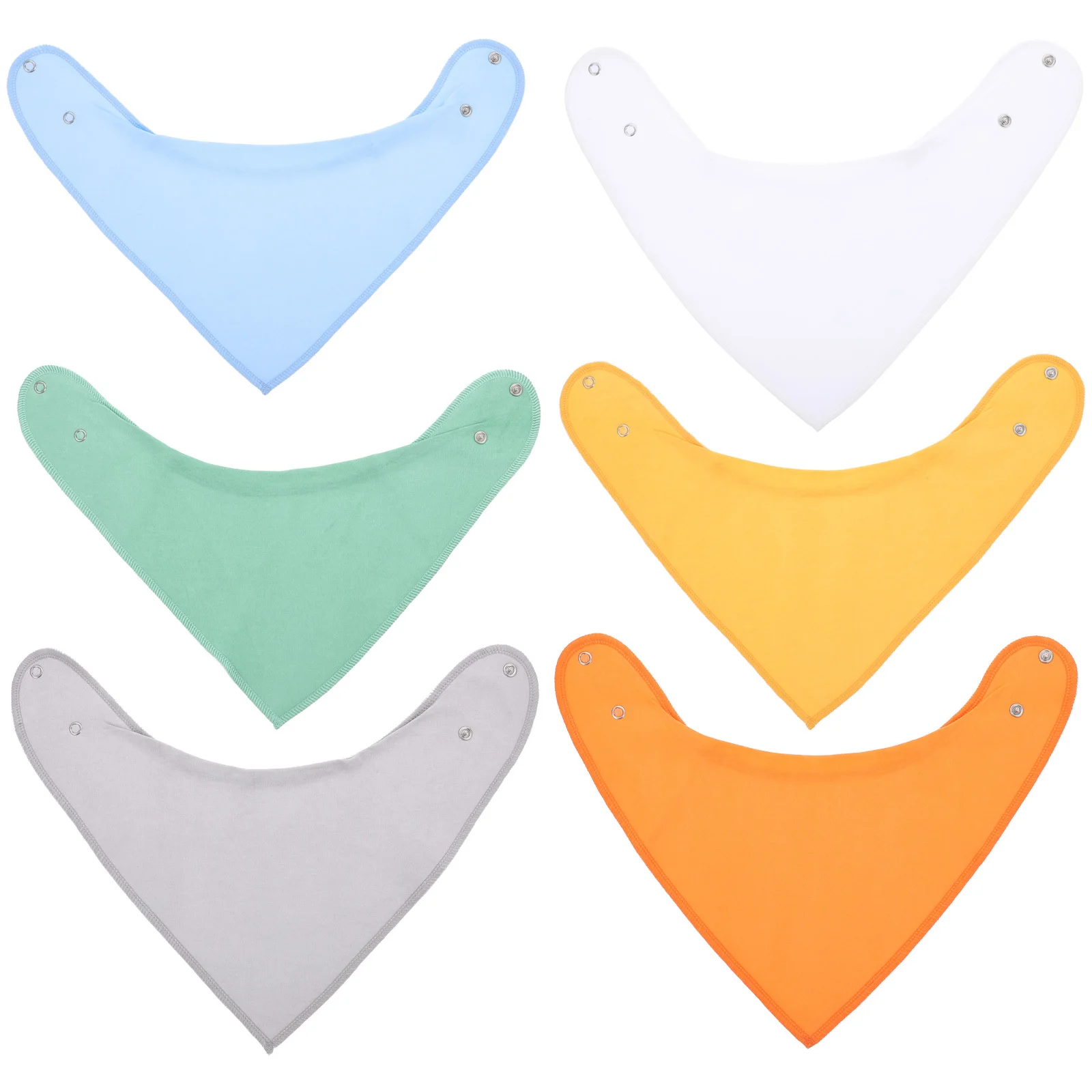 6Pcs Baby Bandana Bibs Absorbent Adorable Newborn Drool Bibs Easy Clean Teething Gift Saliva Towel Saliva Towel