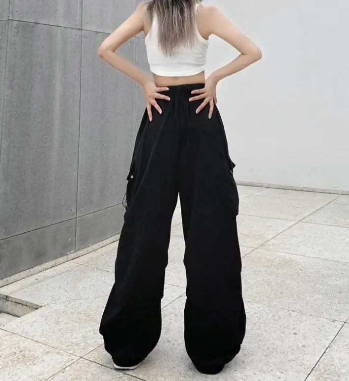 Cargo Pants Women Baggy Trousers 2023 Autumn Streetwear Oversized Pants Casual Elastic Waist Loose Sweatpants Women