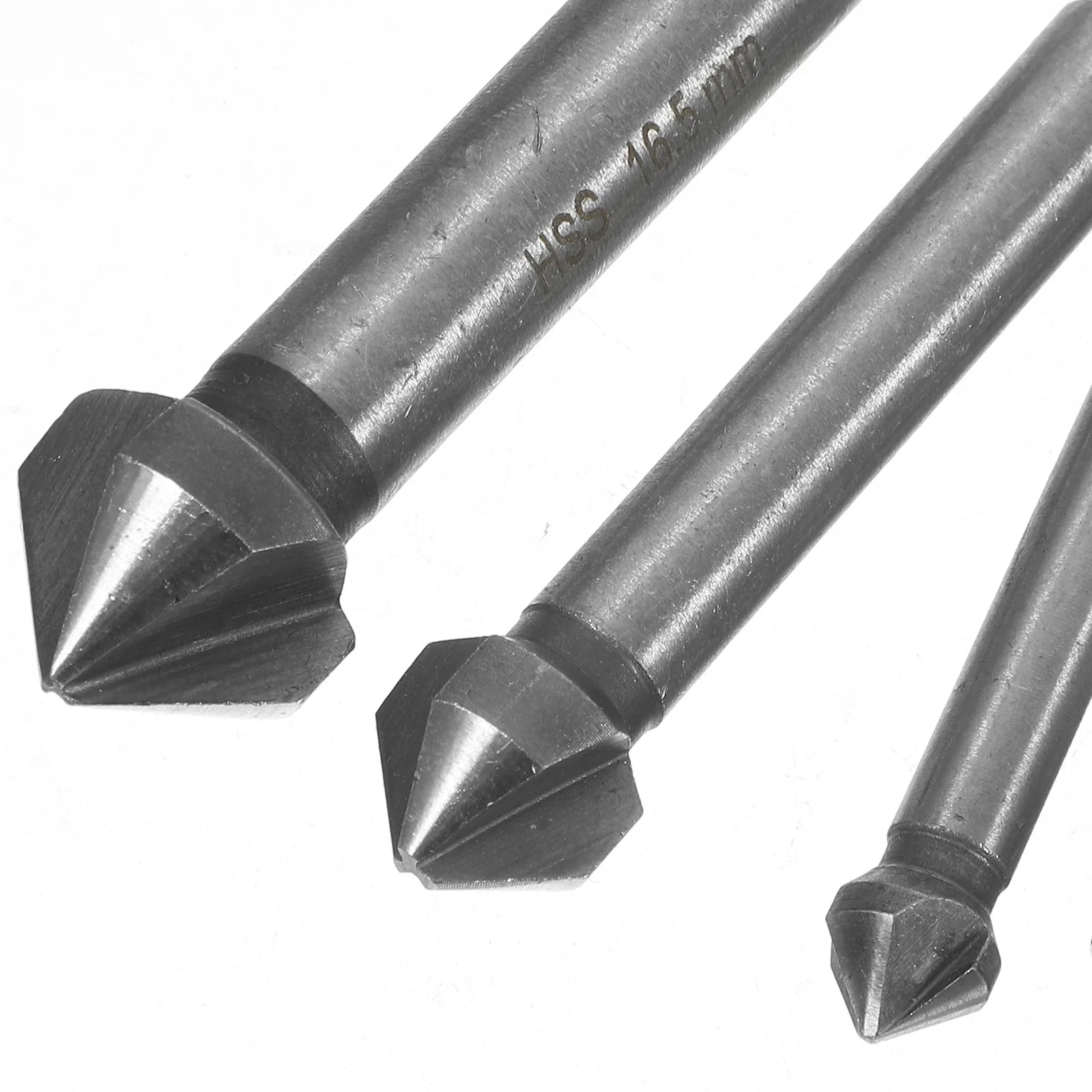 

6 pcs Steel Countersink Drill Bits Chamfer Deburring Tool Set High Hardness 6 Sizes 6.3Mm 8.3Mm 10.4Mm 12.4Mm 16.5Mm 20.5Mm For