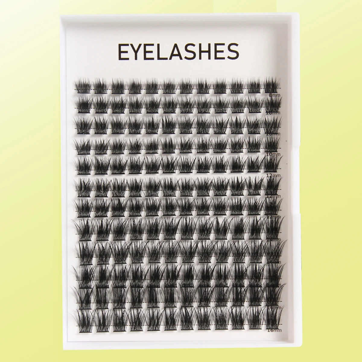 Cluster Wimpers 144 stks 50D Wimpers DIY Wimperverlenging D Krul Lange Individuele Wimpers Gemengde Clusters Extensions Zwart