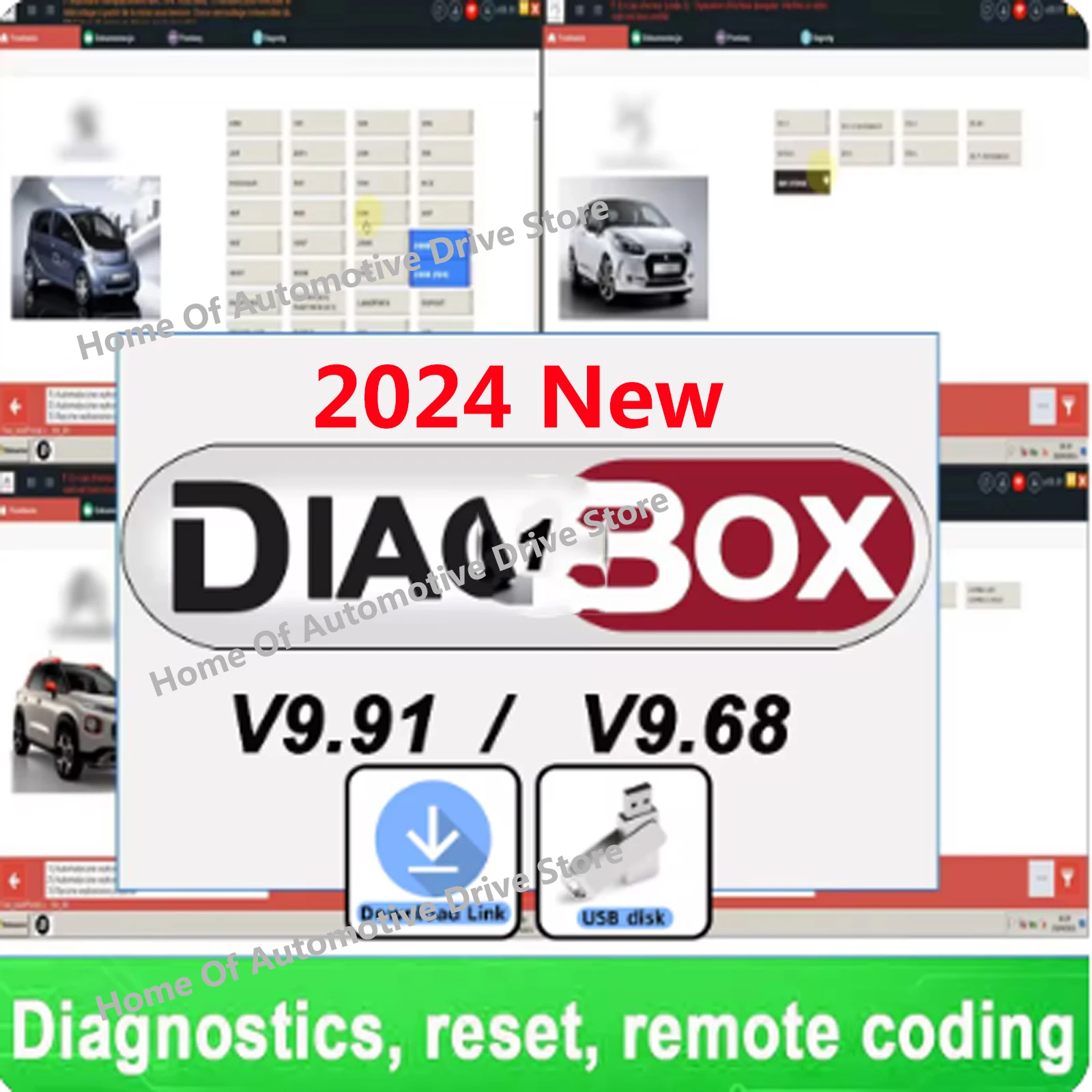 Herramienta de diagnóstico Diagbox Lexia3 para Citroen/Peugeot, Software Link u-disk, V9.91 y V9.68, V7.83, PP2000, V48/V25, novedad de 2024