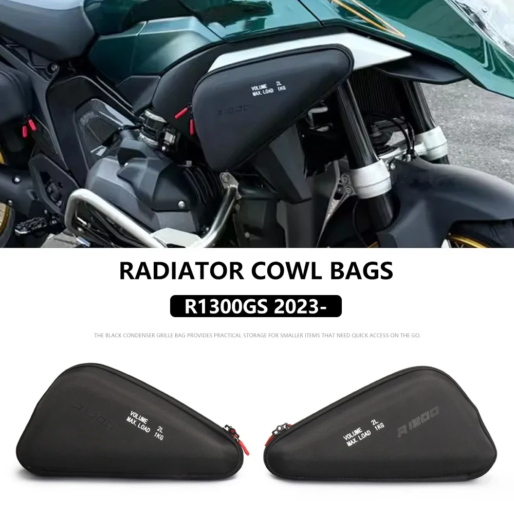 New R1300GS 2023 2024 2025 Left Right Radiator Cowl Bags Side Fairing Tool Bag 1KG Motorcycle For 1300 GS GS1300 R 1300GS