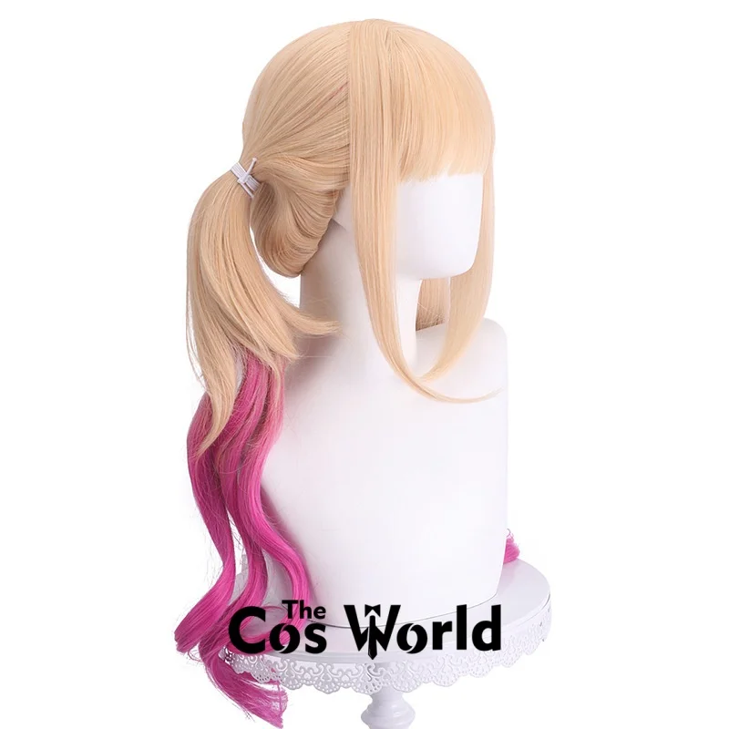 Parrucca cosplay anime di Halloween ondulata lunga 70 cm/27 pollici di Marin Kitagawa Cat Girl, in fibra sintetica resistente al calore + cappuccio per parrucca