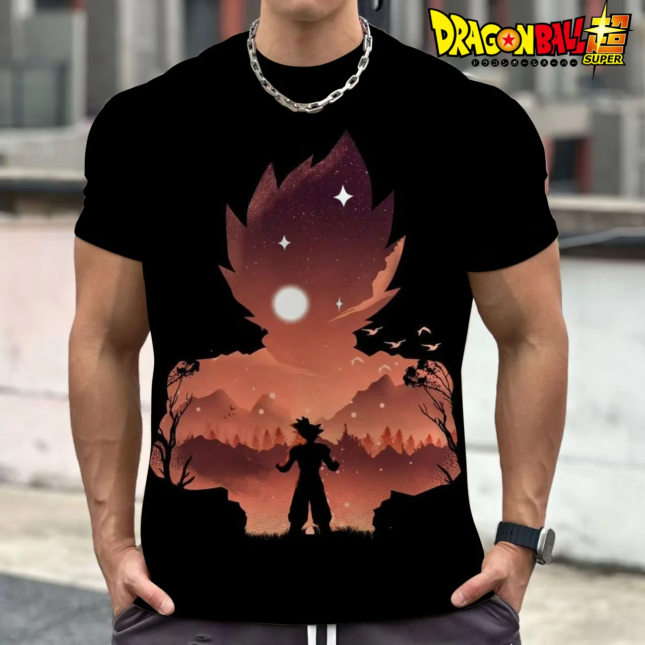 

Men T Shirt Anime Dragon Ball Z Goku 110-6XL Men's T-shirt Clothing Fashion Streetwear Shirts T-shirts Tops Vegeta High Quality