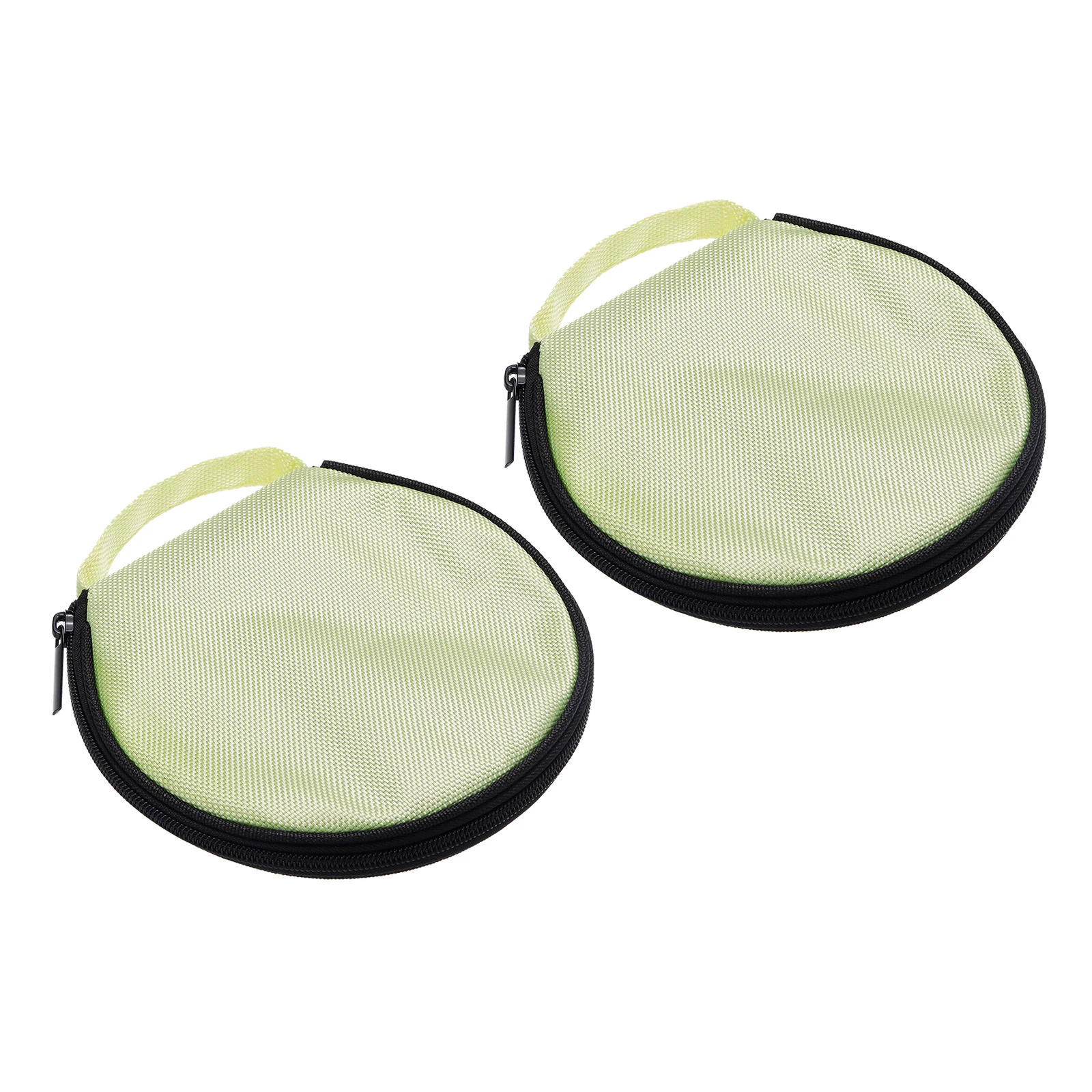 

2Pcs CD Case Holders Oxford Total 40 Capacity Waterproof Portable Tote Disk Record Storage Dividers Wallet Organizer Beige