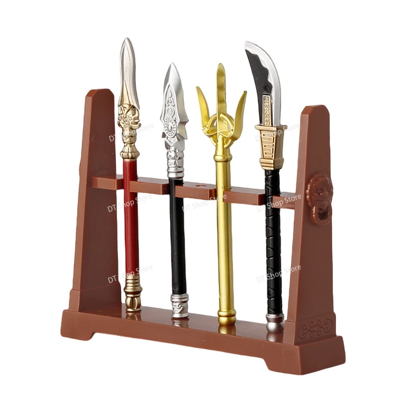 Medieval Figure Weapon Accessories tool carrier Building Blocks King Sword Lion King Shield Trident Battle Axe Brick Kids Toys